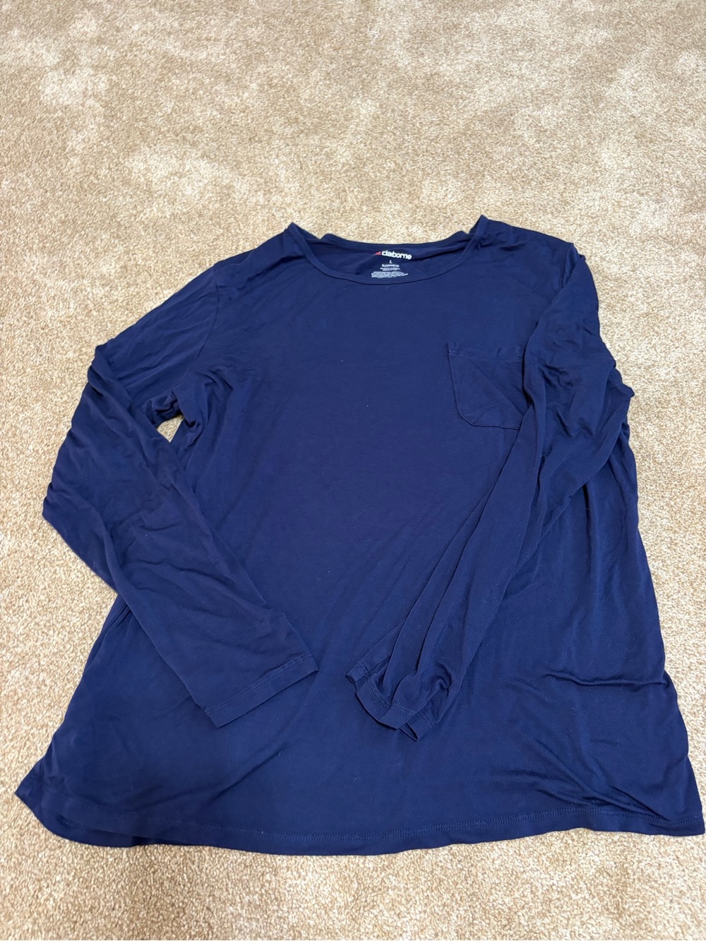 Liz Claiborne Dark Navy Sleepwear Tee